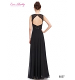 Черное платье с открытой спиной, вышивкой и блестящим верхом