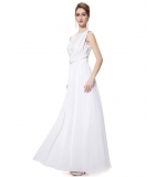 Элегантное белое платье с драпировкой и кружевом