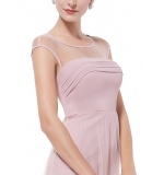 Светло-розовое платье с двухуровневой юбкой