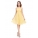Короткое шифоновое платье на одно плечо- желтое