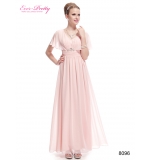 Нежно-розовое изящное платье с кристаллами