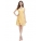 Шифоновое коктейльное платье с открытой спиной-желтое