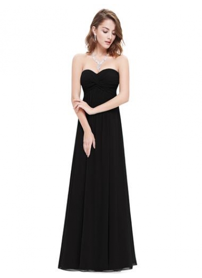 Элегантное черное платье без бретелек
