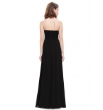 Элегантное черное платье без бретелек