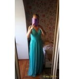 Элегантное голубое платье с двойным V-образным вырезом  I Интернет магазин «Красивое платье»
