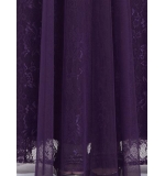 Фиолетовое многослойное платье с кружевом и фатином