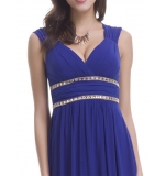 Элегантное синее платье в греческом стиле