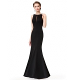 Черное элегантное платье с открытой спиной, силуэт "русалка"