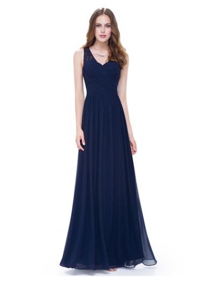 Темно синее платье с кружевной открытой спиной