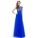 Яркое синее длинное платье