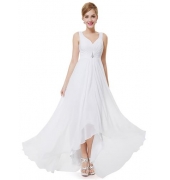 Вечернее белоснежное платье с украшением и стразами