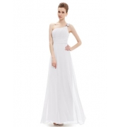 Длинное белое платье с декором из цветов