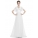 Длинное белоснежное платье с коротким рукавом