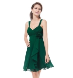 Изысканное платье зеленое с  цветком