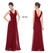 Элегантное шифоновое платье - Бордо
