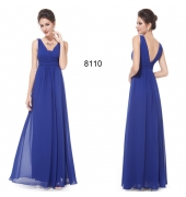 Элегантное шифоновое платье -синее