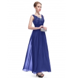 Элегантное синее платье с блестками
